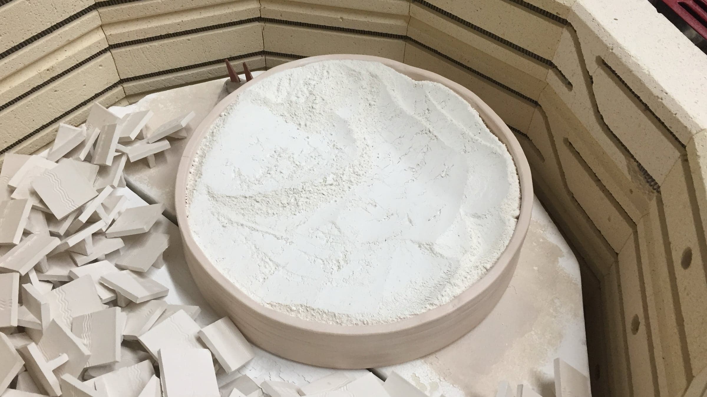 Calcining Kaolin in a bisque kiln
