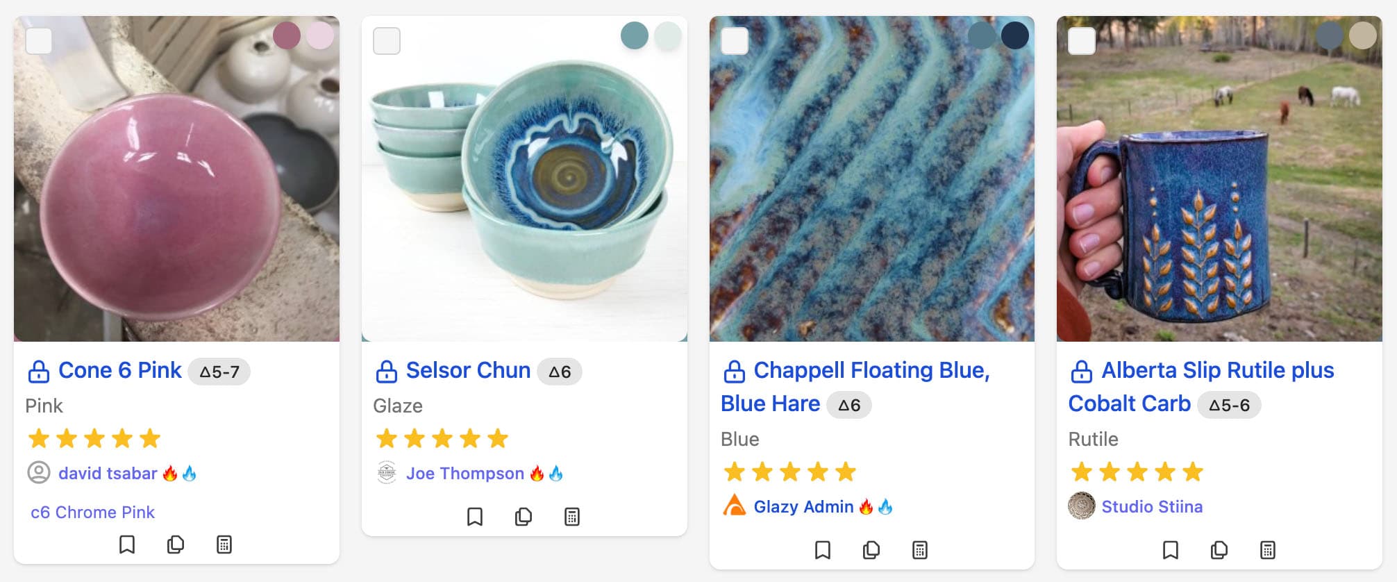 Various Glazy Recipes
