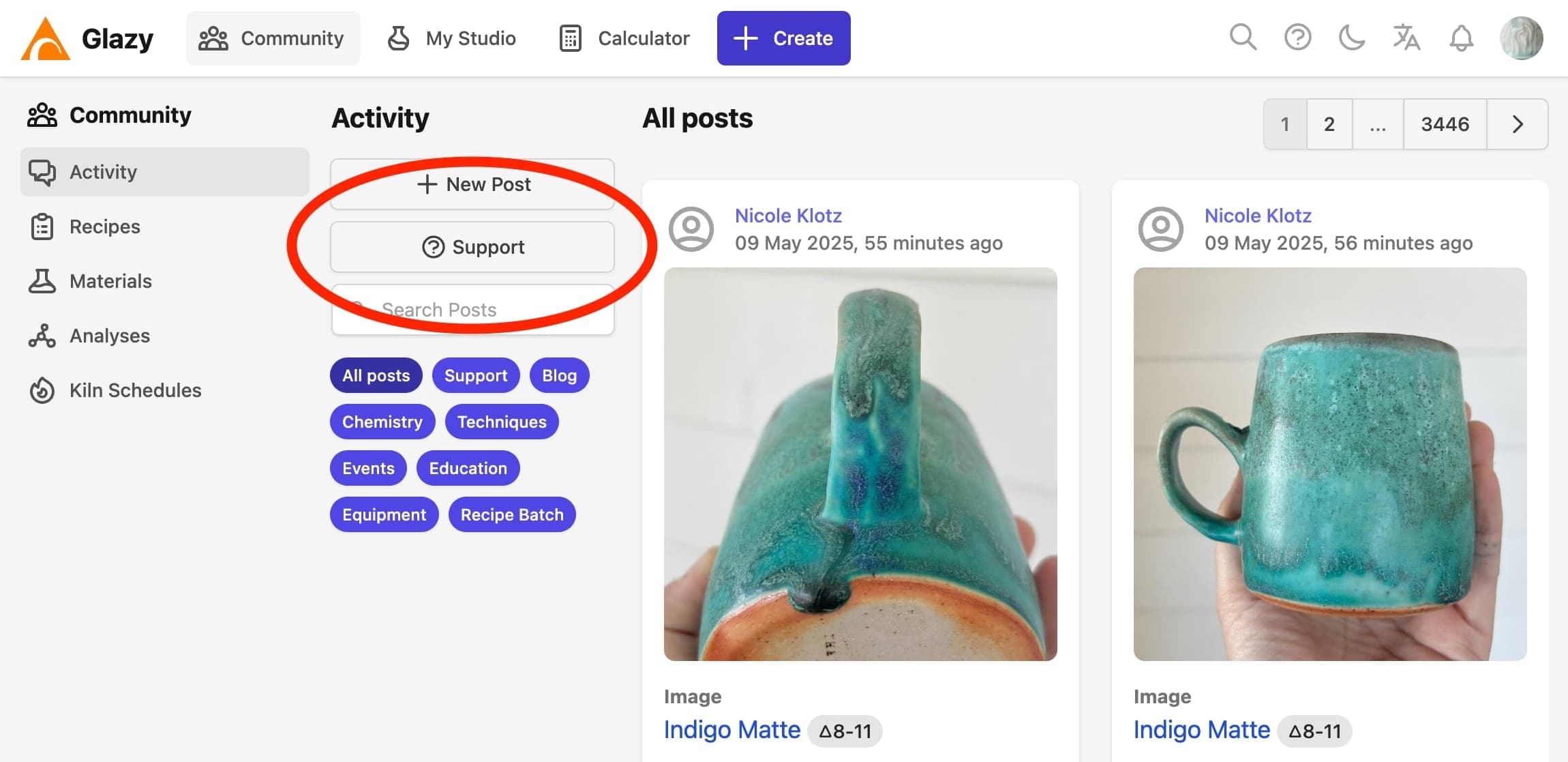 Support Button