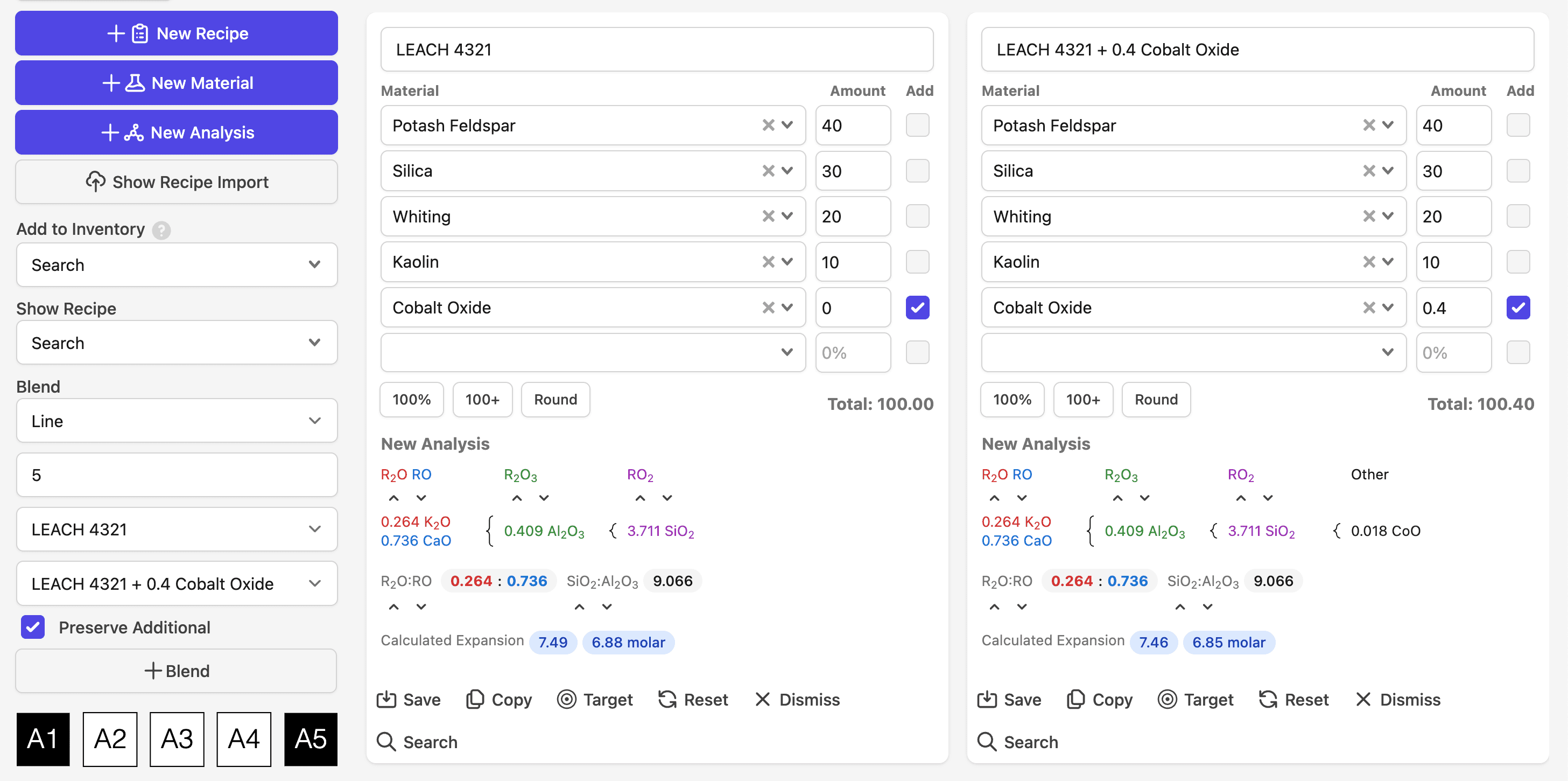Starting a Colorant Line Blend