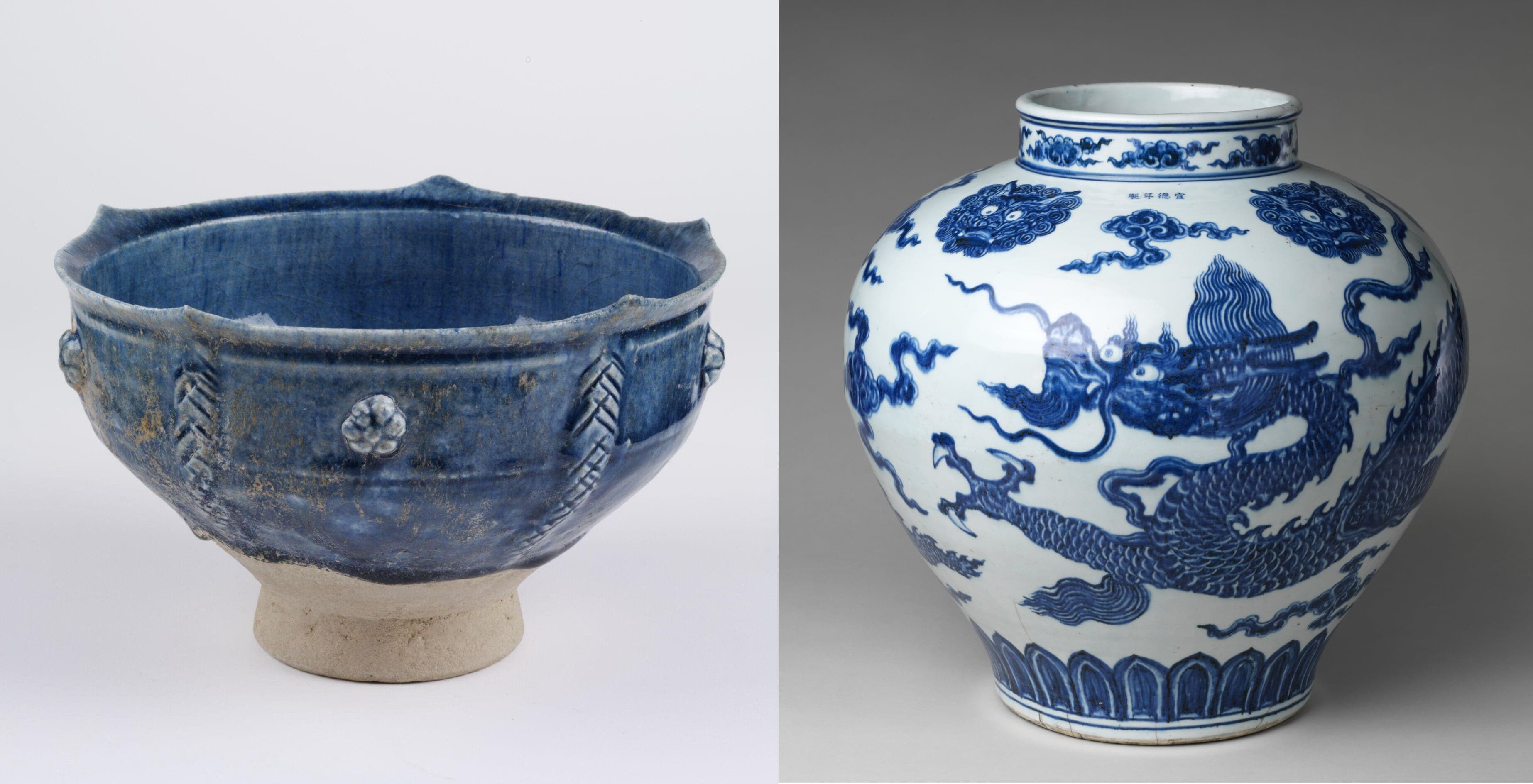 Historical examples of cobalt in ceramics