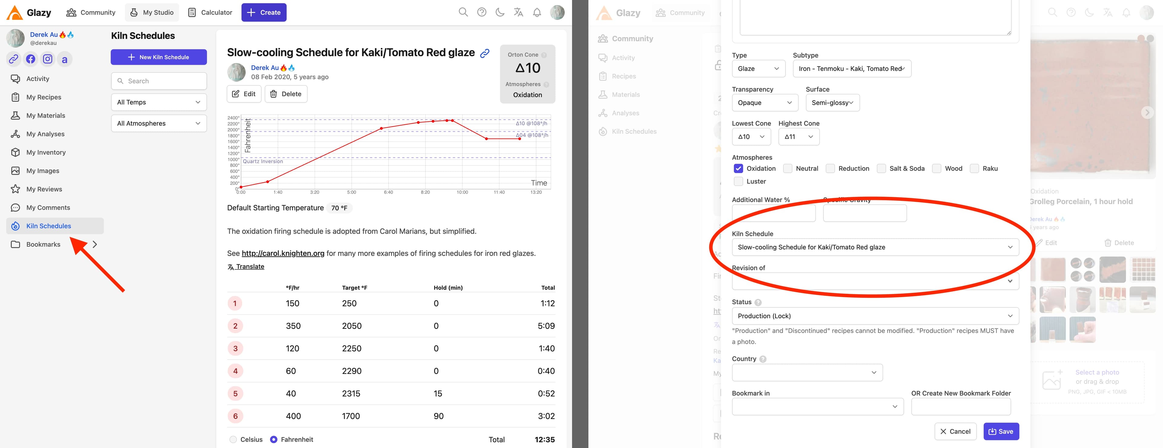 Example Kiln Schedule