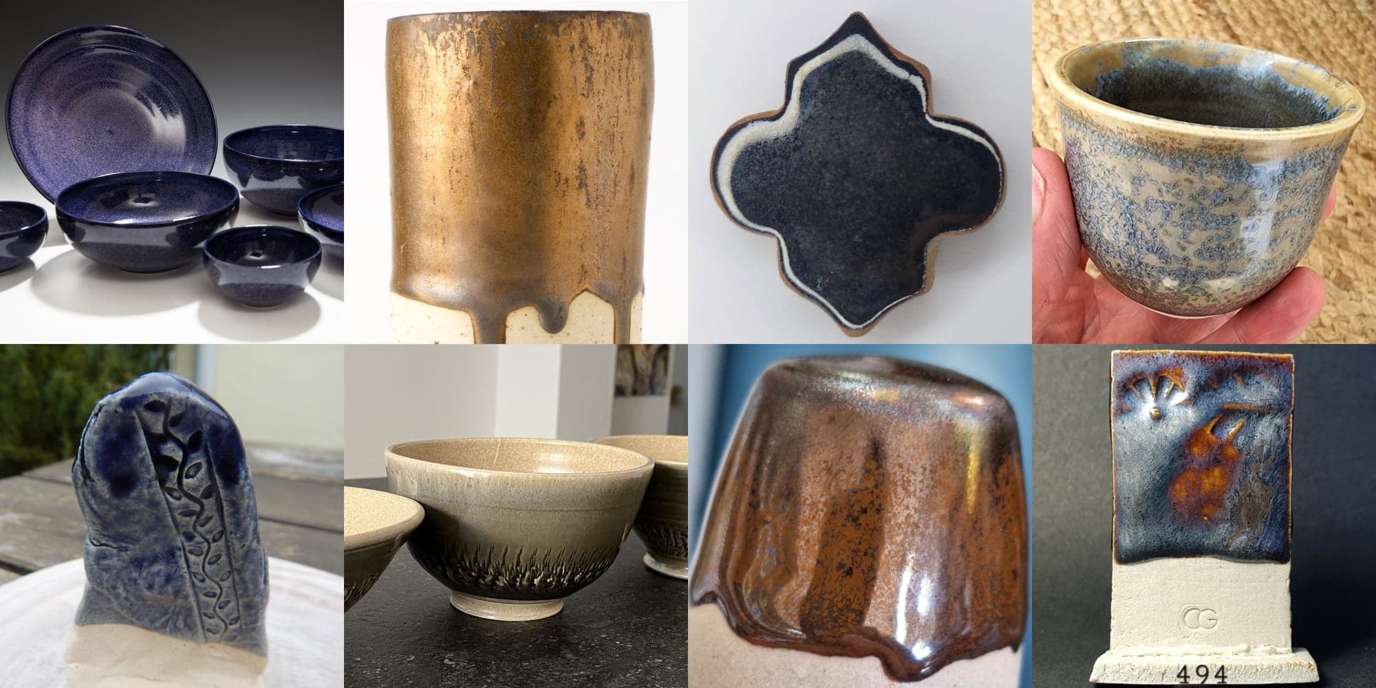 Examples of glazes with manganese
