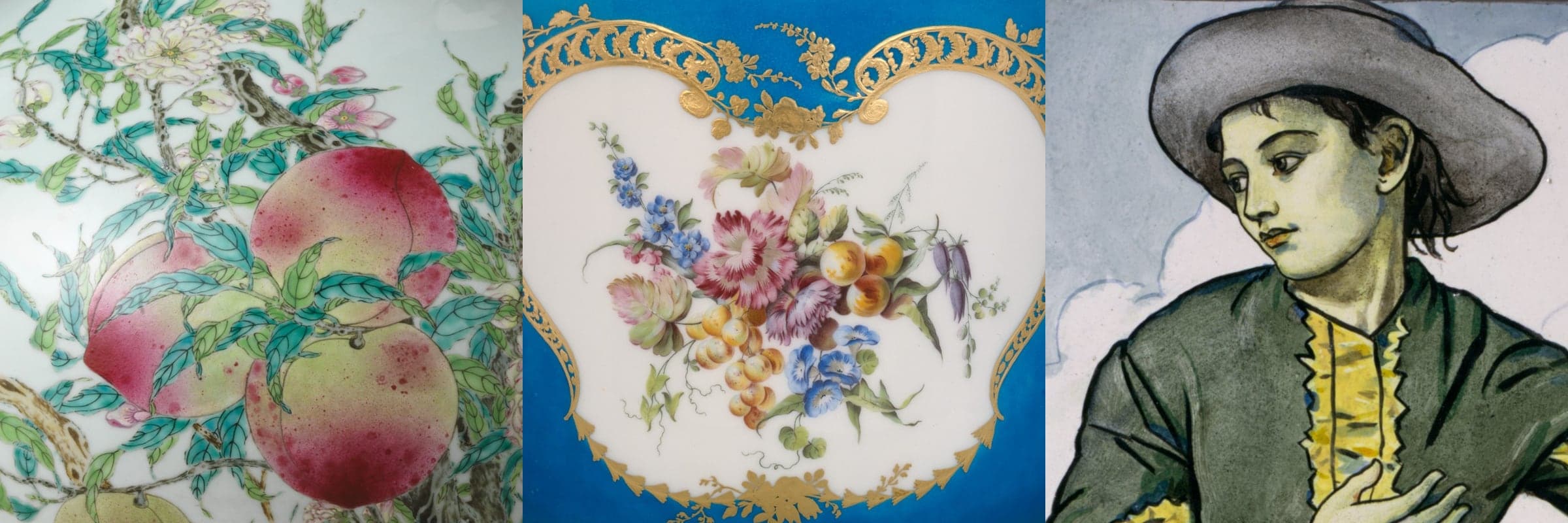 Examples of overglaze decoration